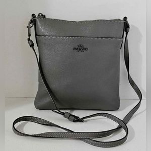 Like New! Coach Gray Leather Crossbody Bag